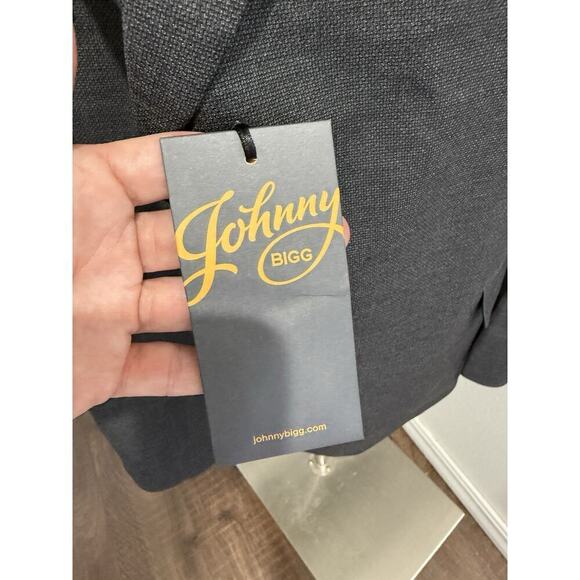 Johnny Bigg Men's Matteo Textured Charcoal Stretch Blazer Size 54 NWT - Picture 4 of 10